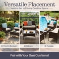 thumbnail image 5 of Lavish Home 4-Piece Patio Furniture Set with Couch, Chairs, and Table (Brown), 5 of 6