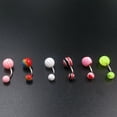 thumbnail image 3 of LNGOOR   Stainless Steel Acrylic Barbell Belly Button Body Piercing Rings  50 piece, 3 of 7