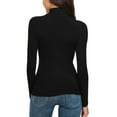 thumbnail image 5 of Mock Neck Tops For Women,Mock Turtleneck Petite Shirts,Womens Large Mock Turtleneck Shirts,Womens Tops,Women Casual Solid Long Sleeve Mock Turtleneck Blouse Tops Slim Fit Stretchy Layer Tee Shirts, 5 of 7