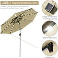 thumbnail image 6 of 10ft Solar LED Outdoor Market Tilt Patio Umbrella, Beige, 6 of 8