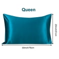 thumbnail image 5 of Unique Bargains Silk Pillowcase for Hair 1Pcs Peacock Blue Queen, 5 of 8