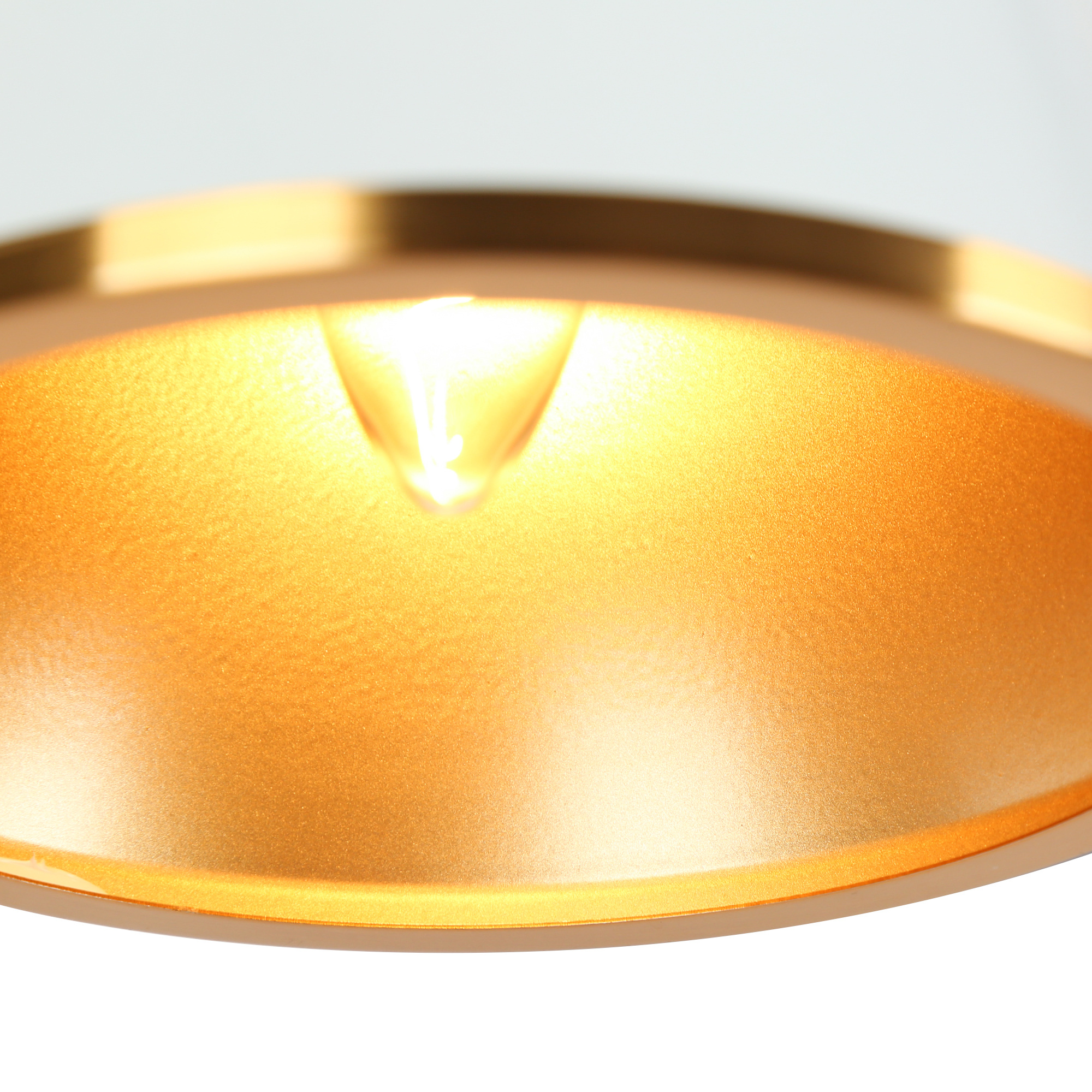 LNC White & Gold 3-Light Bathroom Vanity Light with Cone Shades, Dimmable, 22.5" W
