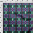 thumbnail image 3 of oneOone Cotton Silk Dark Green Fabric Abstract Dress Material Fabric Print Fabric By The Yard 42 Inch Wide, 3 of 4