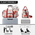 thumbnail image 3 of Women Men Gym Bag,Pioneer Flower Floral Print Pattern Small Duffle Bag Spend the Night Bags for Women with Shoes Compartment Washbag,Detachable Shoulder Strap,19.7x8.3x11 Inches, 3 of 5