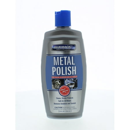 BLUE MAGIC 200-06 8 Oz. Metal Polish Cleaner Chrome Brass Stainless Mag (Best Wheel Cleaner For Painted Wheels)