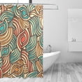 thumbnail image 2 of Coolnut Colorful Wavy Stripes Pattern Bathroom Waterproof Shower Curtain Set Bathtub Curtain with 12 Hooks for Bathroom Decor,Hotel,Room,60x72Inch, 2 of 6
