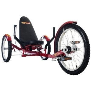 Red 3 Three Wheel Wheeler Low Riding Rider Bicycle Bike Tricycle Trike for