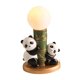 thumbnail image 3 of Lámpara de noche con forma de panda para mesita de noche, lámpara de noche con forma de animal para cafetería, chimenea y balcón. panda negro, 3 of 9