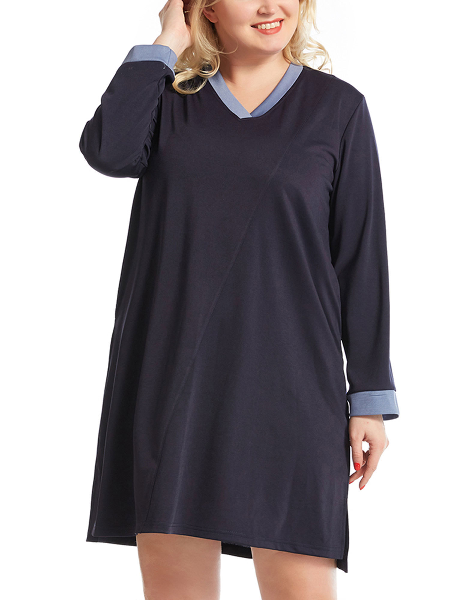 plus size shirt dress with leggings