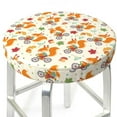 thumbnail image 3 of KLL Forest Squirrel Round Bar Chair Cushion Cover 13 inch ,Bar Stool Protector with Elastic, Soft Washable, 3 of 6