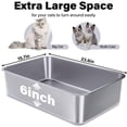 thumbnail image 2 of Caja higiénica Holintan de acero inoxidable XL para grandes felinos, paquete de 2, 2 of 6