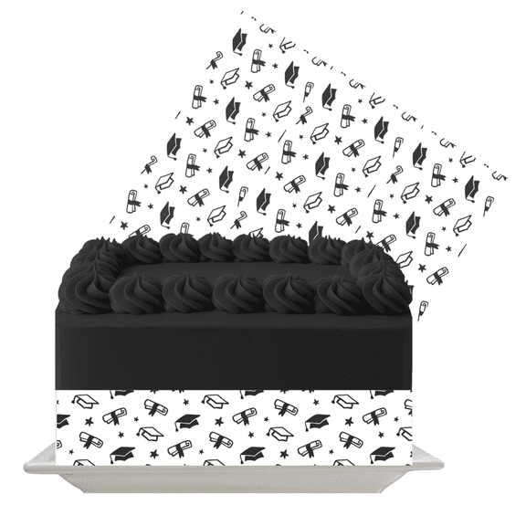 Graduation Edible Cake Wrap | Congrats Grad Icing Sheet | Graduation Party Cake Decoration