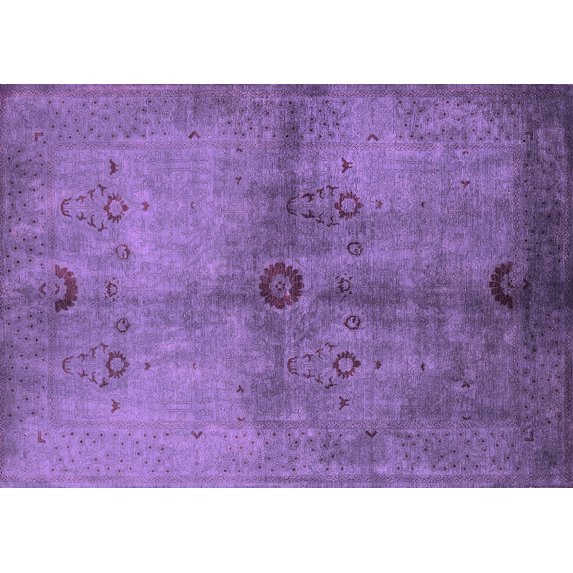 Ahgly Company Indoor Rectangle Oriental Pink Industrial Area Rugs, 4' x 6'