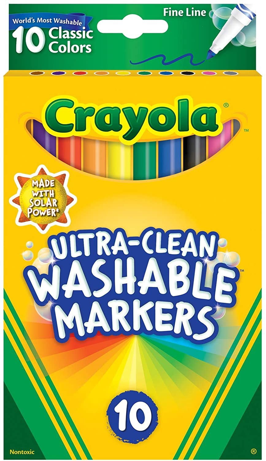Crayola BIN587852-6 Fine Line Color Max Markers Ultra-Clean Washable - 10 Count - 6 per Pack