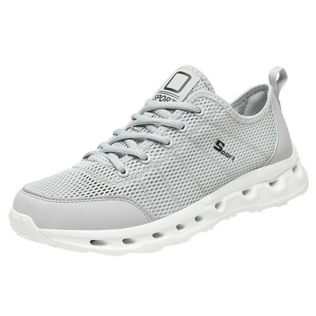 Sngxgn Men s Casual Dress Sneakers Business Mesh Breathable Walking Shoes Tennis Comfortable(Grey 10)