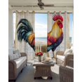 thumbnail image 6 of Vintage Rooster Blackout Curtains for Bedroom Living Room Darkening Curtains 84 Inch Length 2 Panels Set Farmhouse Retro Rustic Animal Prints Window Curtain Window Treatment Grommet Drapes 52"x84", 6 of 9