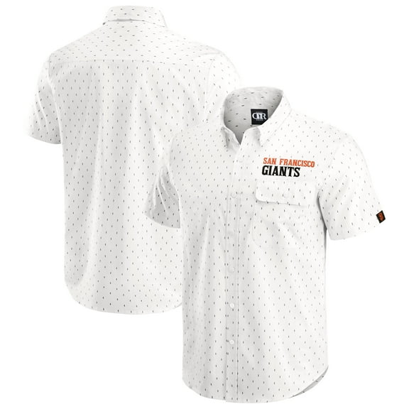Men's-Darius Rucker Collection by Fanatics  Cream San Francisco Giants Printed Button-Down Shirt