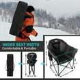 thumbnail image 3 of Slsy Oversized Heated Camping Chair w/Pillow, Padded Camp Chair with 3 Heat Levels, Portable Folding Heated Chair Round Moon Saucer Folding Lawn Chair Outdoor Chair for Camping, Lounge Patio, 3 of 8