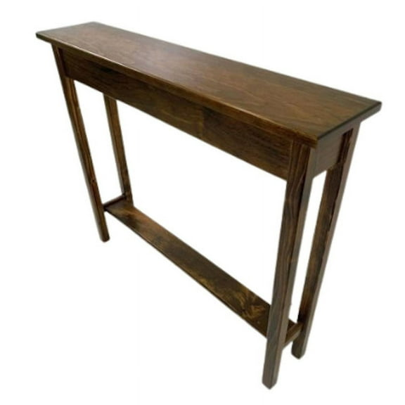 Solid Wood Stained Console, Sofa, Hall Table with Bottom Shelf