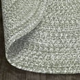 thumbnail image 3 of Superior Two-Toned Braided Round Indoor/ Outdoor Area Rug, Green/ White, 6', 3 of 5