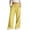 Yellow, variant on ITSAME Girls Cotton Linen Pants Wide Leg Elastic Waist Drawstring Kids Loose Casual Pants Blue Size 3