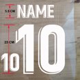 thumbnail image 4 of Conjuntos de nombres de fútbol para adultos Número personalizado 10# 7# 20# 7# Alto 23/10cm Adhesivo de transferencia caliente Kits de fútbol Camisetas Número Parche para planchar, 4 of 5