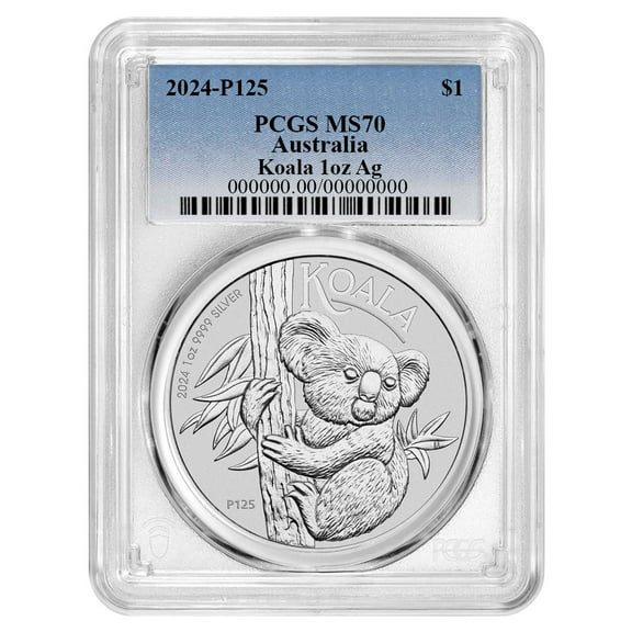 2024-P $1 Australian Silver Koala PCGS MS70 Blue Label