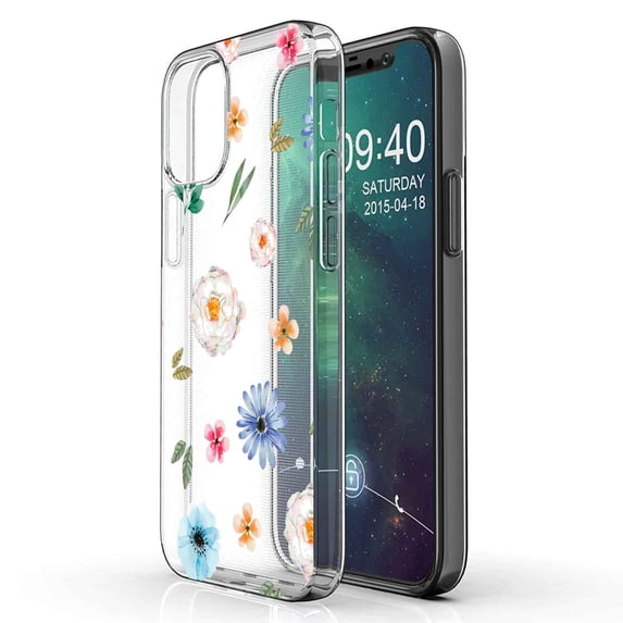 TalkingCase Slim Phone Case Compatible for Apple iPhone 12 Pro MAX, Flower 17 Print, Lightweight,Flexible,Soft, USA