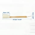 thumbnail image 4 of Unique Bargains 2 Pcs Wood Bath Brush Back Scrubber for Shower 3.9 Inches Brown Beige with Long Handle, 4 of 7