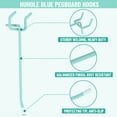thumbnail image 3 of HUHOLE Pegboard Hooks 6 inch 50PC, Blue, Fit 1/4" or 1/8" Pegboard, Powder-Coated Steel, 3 of 7