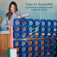 thumbnail image 6 of ECR4Kids Jumbo 4-To-Score Giant Game with 42 Rings and Reset Sliders, Outdoor Games, Blue/Orange, 6 of 10