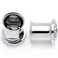 thumbnail image 2 of Body Candy Women 00 Gauge 2PC Steel Double Flare Tunnel Plug Set Family of Love Penguin Ear Plug Gauges 10mm, 2 of 3