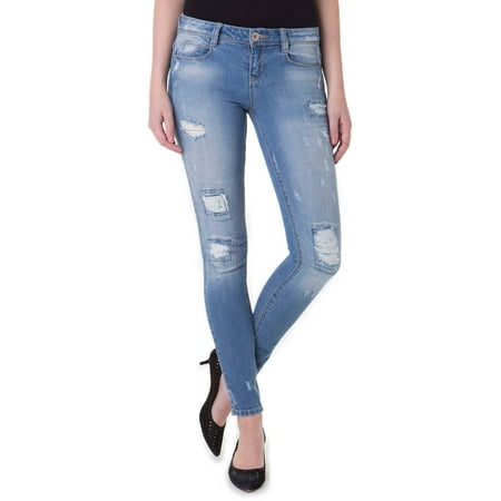 J Jeans by Jordache Juniors' Distressed Skinny Jeans - Walmart.com