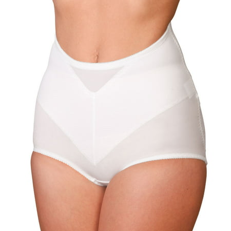 EasyComforts Lower Back Support Brief, Abdominal Shapewear Undergarment, White,