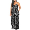 thumbnail image 1 of IROINNID Sundress For Women Plus Size Pockets Leopard Printing Sleeveless Casual Sling Dress Round Neckline Full-Length Dress, 1 of 4