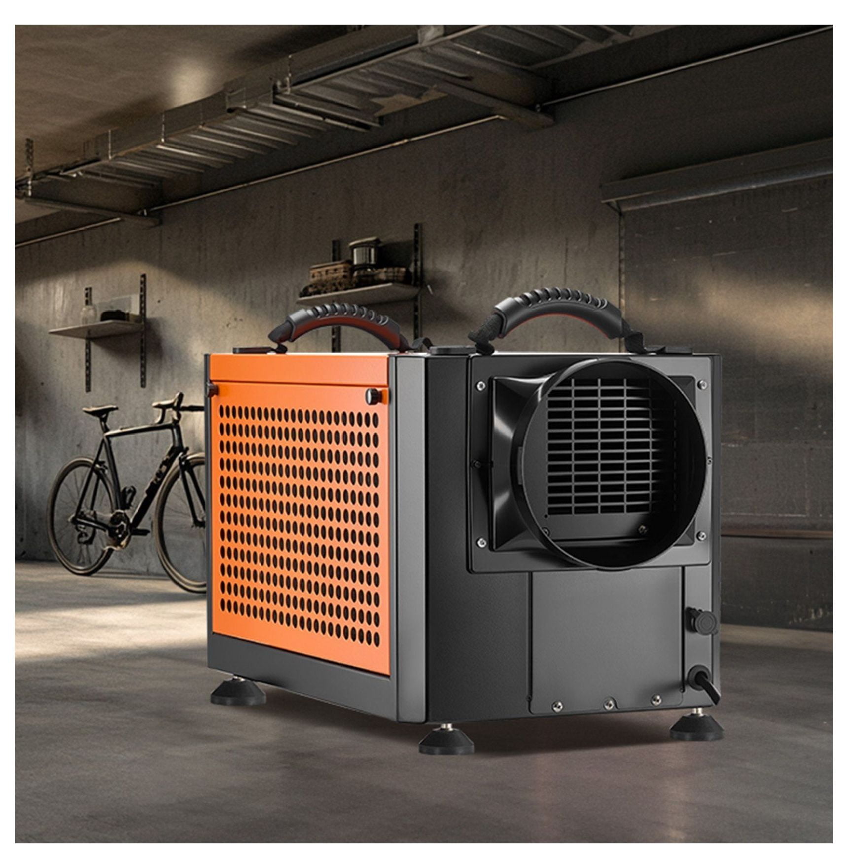70 Pints Commercial Dehumidifier with Pump - Crawl Space & Basement Dehumidifier, Industrial Portable Dehumidifiers, Auto Defrost, Galvanized Steel