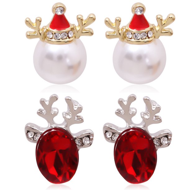 Pendientes de Navidad para mujer, regalo de joyería de pendiente de Navidad