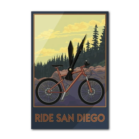 Ride San Diego - Mountain Bike Scene - Lantern Press Artwork (Acrylic Wall