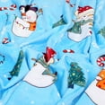 thumbnail image 6 of Christmas Blanket Gift Flannel Plush Christmas Throw Blanket Cute Christmas Snowman Holiday Theme Soft Cozy Sofa Blanket 50 x 60Inches Christmas Blue Print, 6 of 6