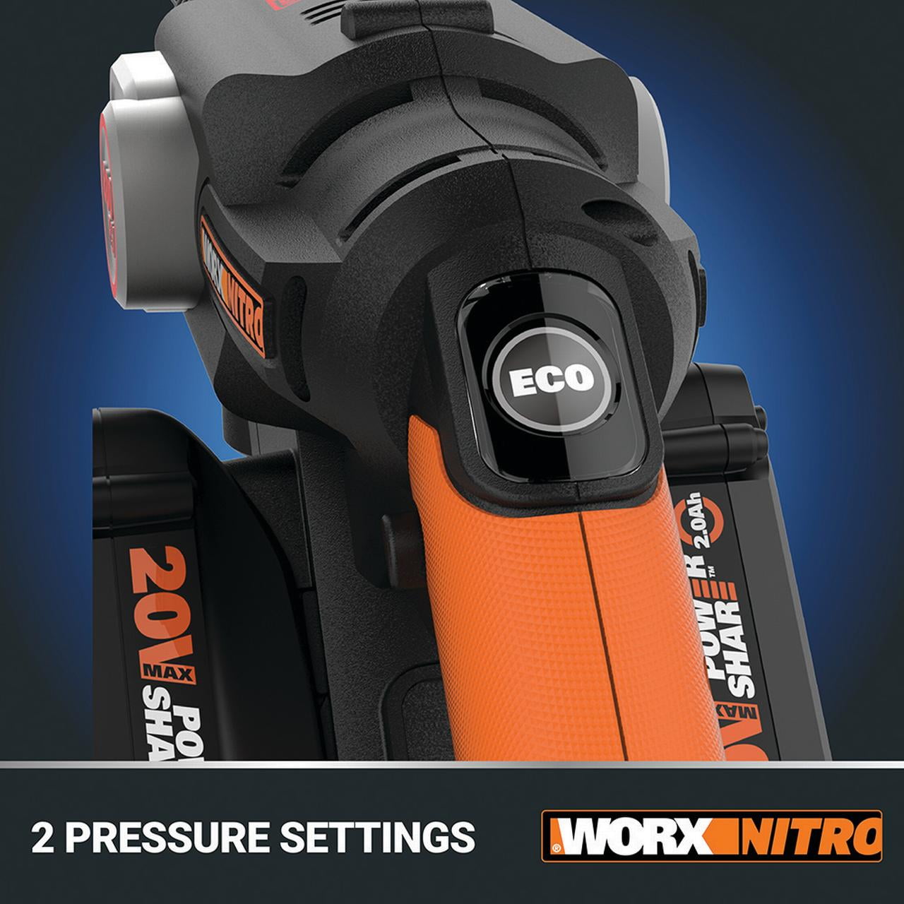 Worx Nitro WP657 40V PowerShare Hydroshot 800 Max PSI Portable Power Cleaner (Batteries & Charger Included)