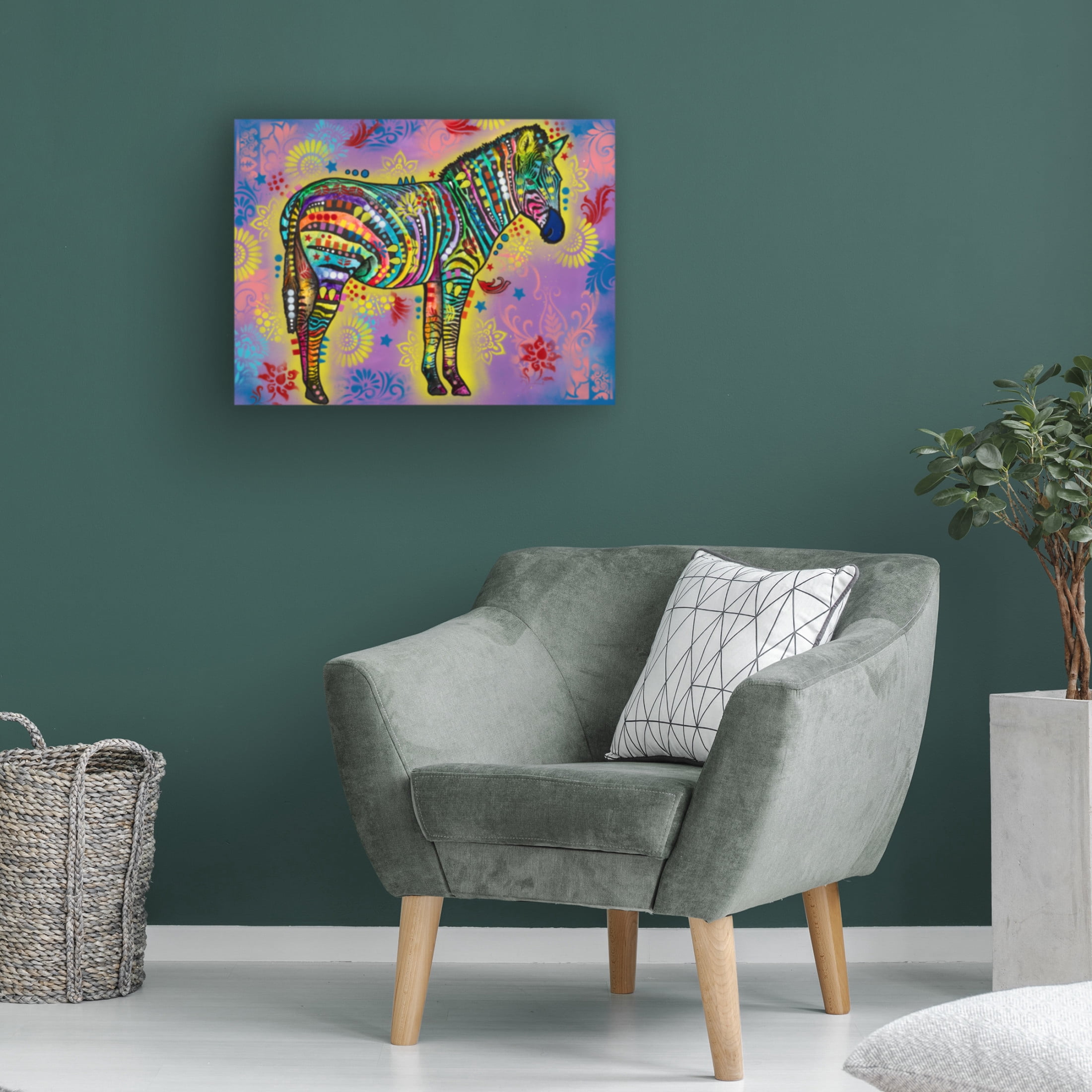 Canvas Wall Art - Dean Russo- Exclusive 'Zebra of the Ages' Wall Art for Living Room, Bedroom, or Office Décor by Trademark Fine Art - 24 x 18 Inches