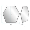 thumbnail image 5 of Tyler Dillon Silver Heaxgonal Shaped Metal Framed Wall Mirror - 30" x 30", 5 of 7