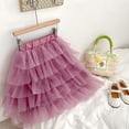 thumbnail image 4 of XXWXYD Girls Half Skirt Tulle Laye𝗋ed Cake Yarn Petticoat Vintag𝖾 Rockabilly 50s Style Party Tutu Fluff𝗒 Retro Short Dress, 4 of 4