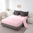 thumbnail image 5 of jejeloiu Pink Bowknot 7-Piece Twin Bedding Sets,Ribbon Bow Tie Bedding Comforter Set For Girls Kids Reversible, 5 of 7