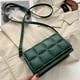thumbnail image 4 of Bolso cuadrado pequeño de moda minimalista urbana, bolso bandolera de hombro verde oscuro, 4 of 5