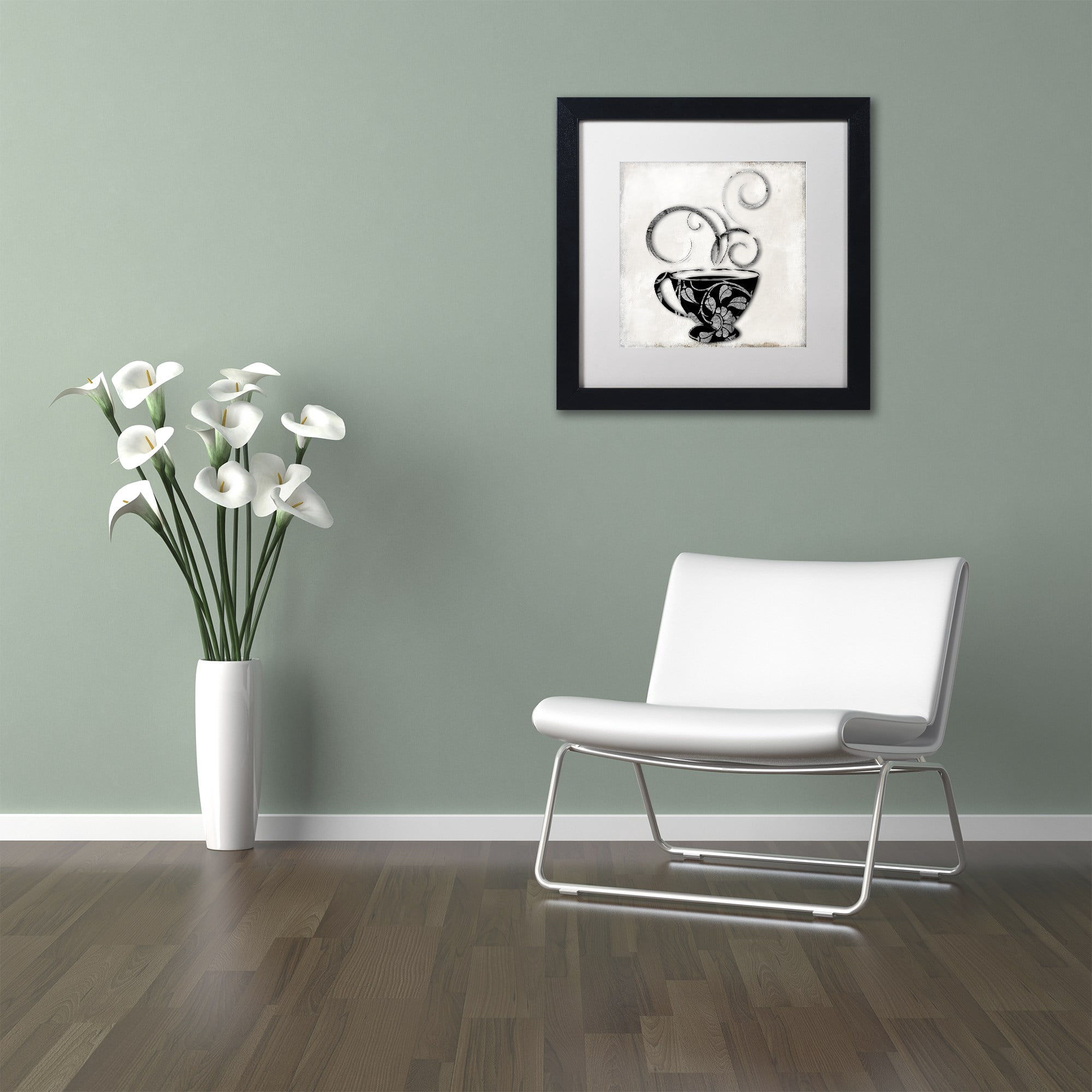 Trademark Fine Art "Silver Brewed 1" Canvas Art by Color Bakery, White Matte, Black Frame