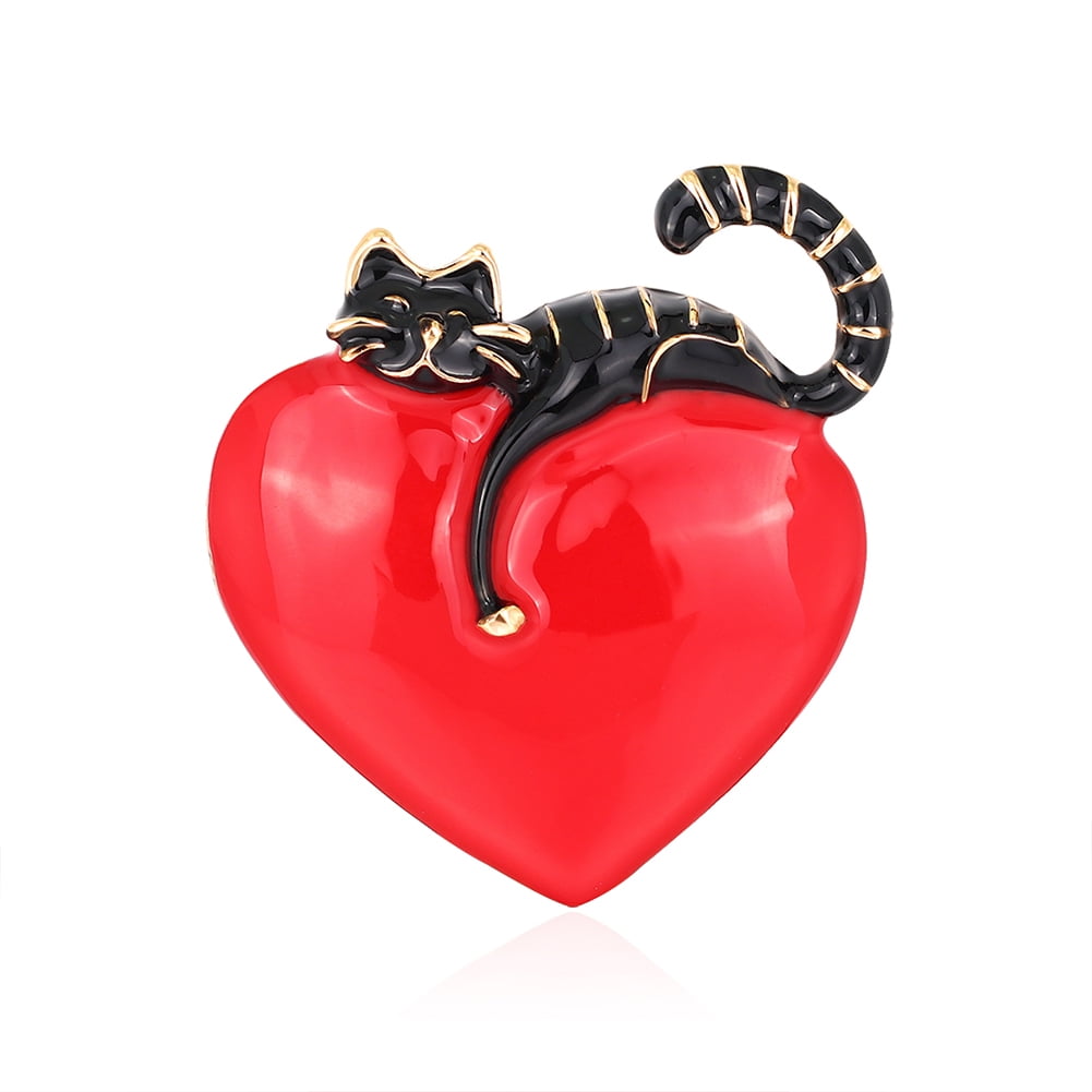 Paw print with love heart pins brooches badges Dog Cat paw pet jewelry cute Nice Paw print with love heart pins brooches badges Dog Cat paw pet jewelry cute Nice