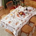 thumbnail image 4 of sruoe Tablecloth, 54 X 108in Thanksgiving Tablecloth, Waterproof Machine Washable Foldable White Rectangle Tablecloths, Table Cloth for Dining, Home, Party Decor, Polyester, 4 of 5