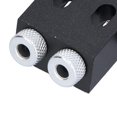 thumbnail image 5 of Localizador de orificios de taladro oblicuo, plantilla de orificios de bolsillo de 8 piezas, guía de carpintería de grado de aleación de aluminio, herramienta localizadora de orificios de án, 5 of 5