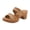 Brown, variant on Heeled Sandals for Women Fashion Color Block Slip on Slides Shoes Open Toe Comfy Arch Support Breathable Footbed Dress Heels Brown Size 7.5